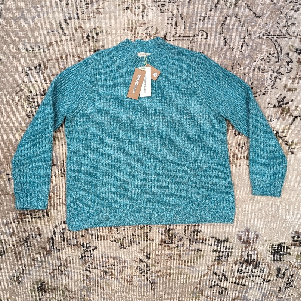 Woolovers Lambswool Twist Turtleneck Sweater
